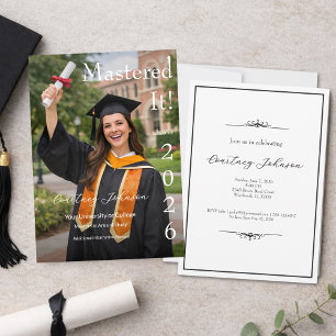 Lo Dominó Invitación de Graduación de Foto Moderna