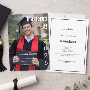 Lo Dominó Invitación de Graduación de Foto Moderna