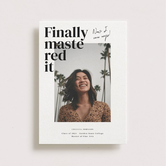 ¡Lo dominó! Invitación fotográfica de graduación (Subido por el creador)