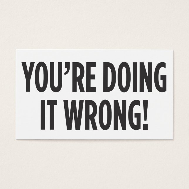 Lo estás haciendo mal (Frente)