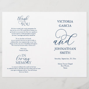 Lo hacemos, Boda Ceremonia programas plegables