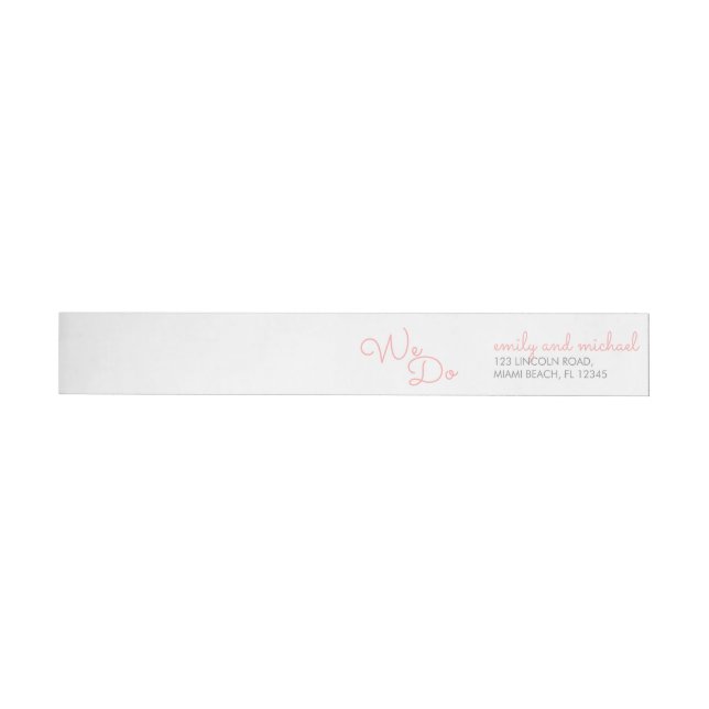 Lo hacemos | Boda de tipografía rosa moderna (Individual)