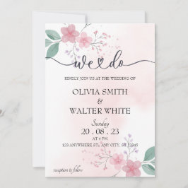 Lo hacemos, invitación Minimalista a la boda flora
