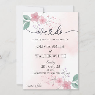 Lo hacemos, invitación Minimalista a la boda flora