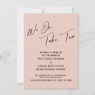 Lo Hacemos, Toma Dos: Tarjeta Rosa Rubor Boda Retr