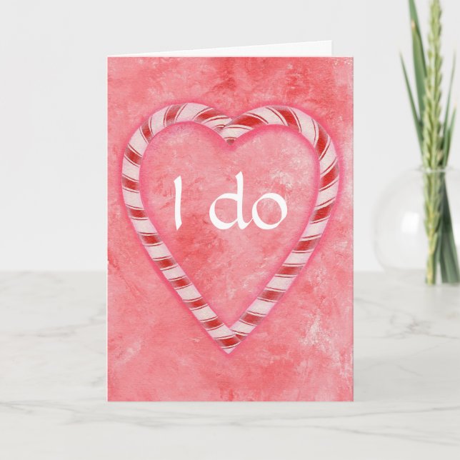 Lo hago, Candy Cane Heart, tarjetas de invitación  (Anverso)