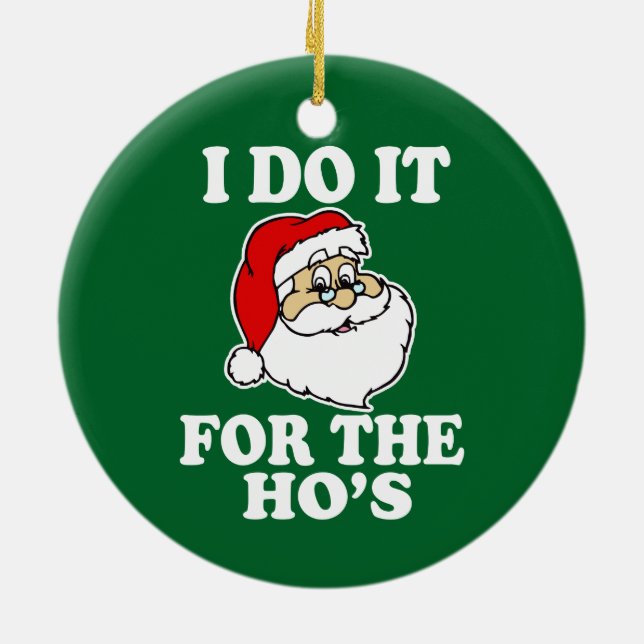 Lo hago para ho el ornamento divertido del navidad (Atrás)