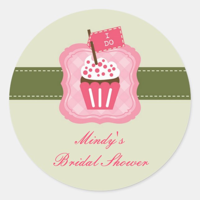 "Lo hago" Pegatina de ducha de novia (Anverso)