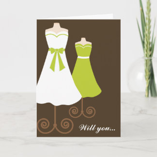 ¿Lo harás? Tarjeta de dama de honor personalizado