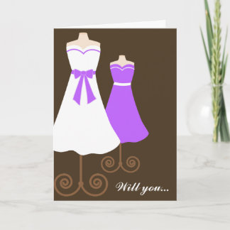 ¿Lo harás? Tarjeta de dama de honor personalizado