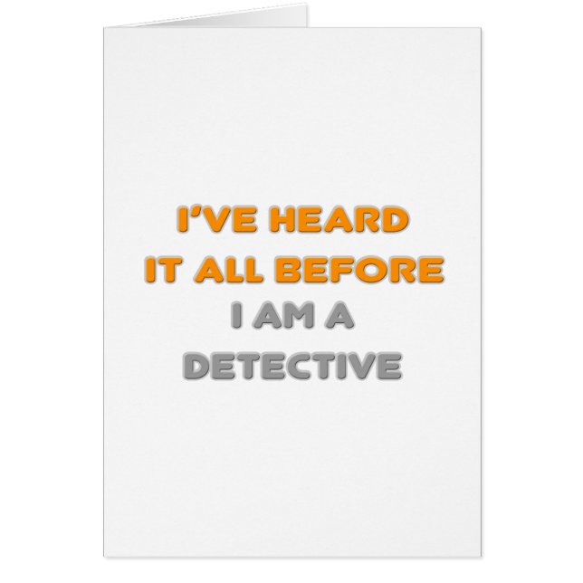 Lo He Oído Todo Antes. detective (Frente)