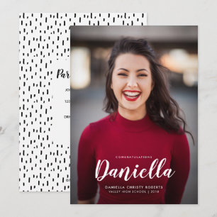 ¡Lo hice! 1 Invitación de Graduación de Foto