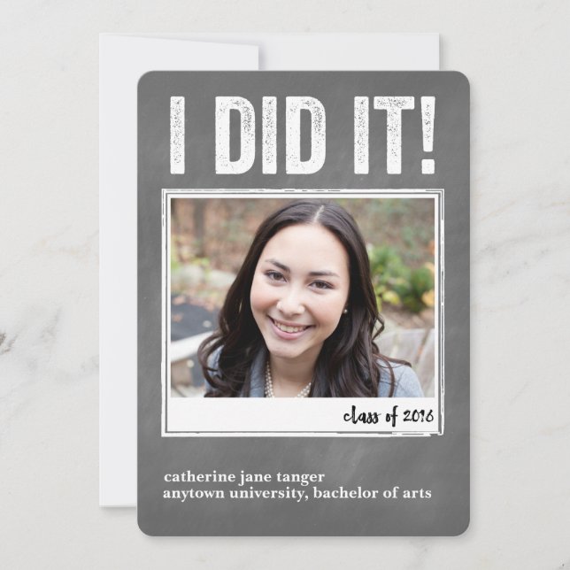 ¡Lo Hice! Anuncio de Graduación (Anverso)