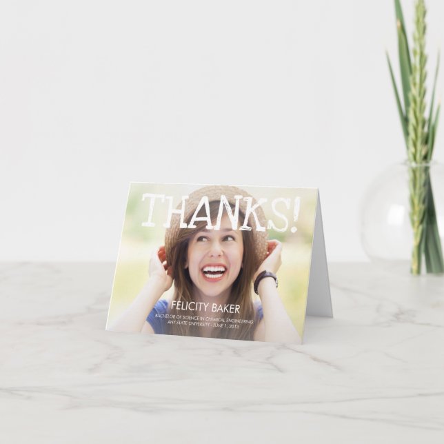 ¡Lo Hice! Tarjeta de agradecimiento de graduación (Anverso)