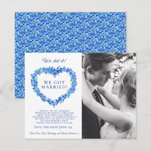 Lo hicimos casados con una fiesta de bodas azul, o