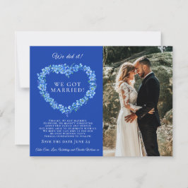 Lo hicimos casados con una fiesta de bodas azul, o