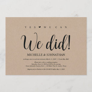 Lo hicimos, Invitaciones de Recepción de Elopamien