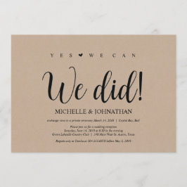 Lo hicimos, Invitaciones para Recepción de Boda Fu