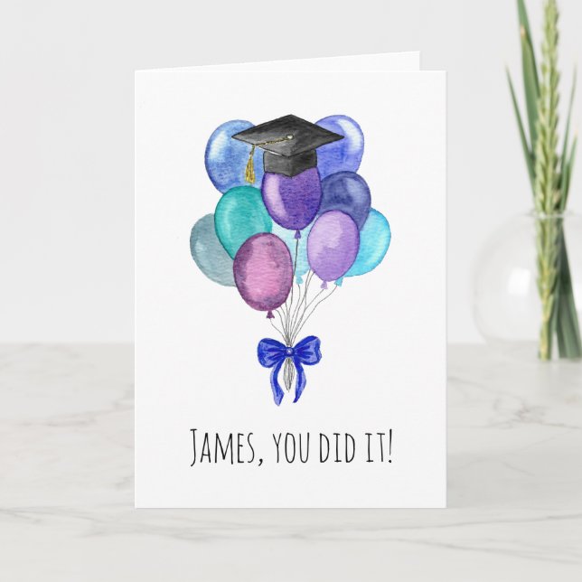 Lo hiciste, tarjeta de graduación con personalizac (Anverso)