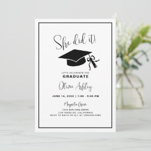 Lo Hizo Invitación A La Graduación De Foto
