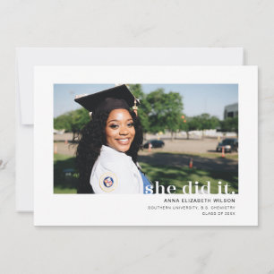 Lo Hizo Invitación De Graduación De Foto