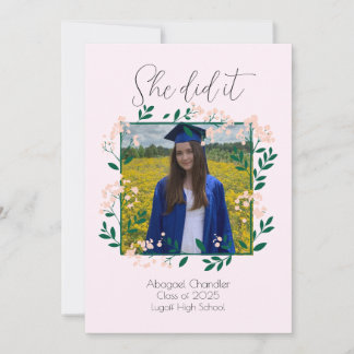 ¡Lo hizo Invitación de graduación! ¡Personalizable