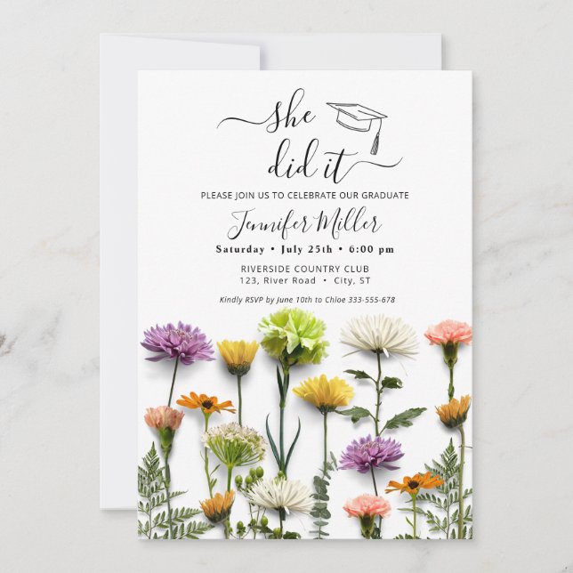Lo hizo invitación del Partido de Graduación Flora (Anverso)