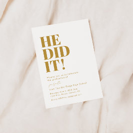 ¡Lo Hizo! Plantilla de invitación de grupo de grad