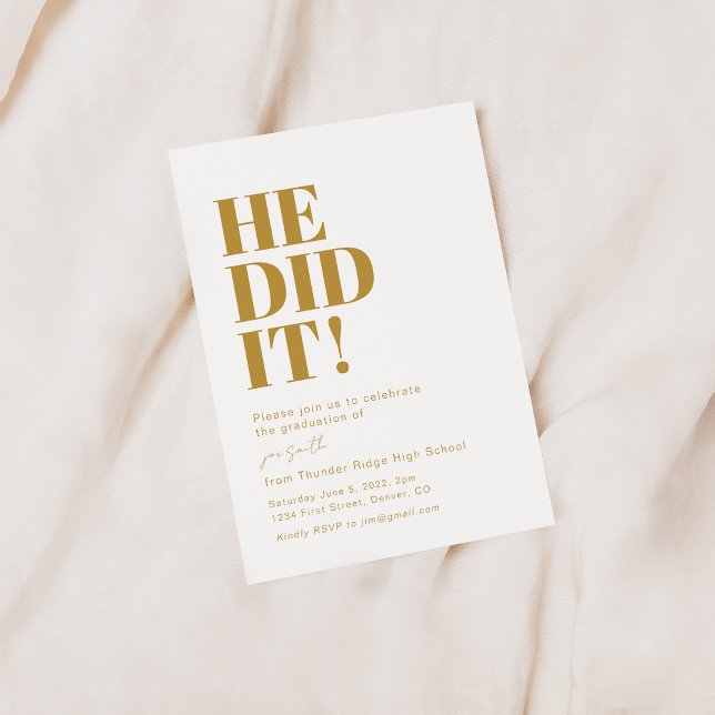 ¡Lo Hizo! Plantilla de invitación de grupo de grad (Subido por el creador)