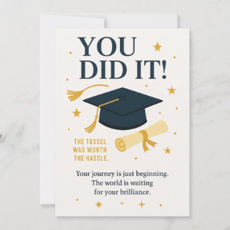 "Lo Lograste!" Tarjeta de Graduación – Felicidades