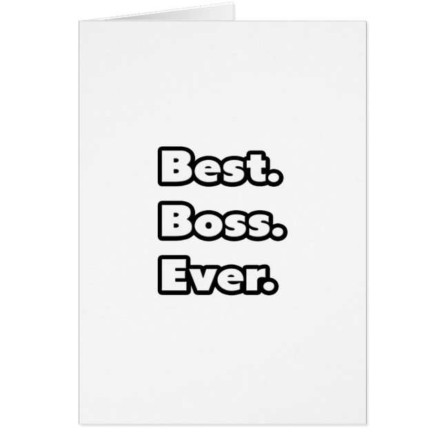 Lo mejor. Jefe. Nunca. (Frente)