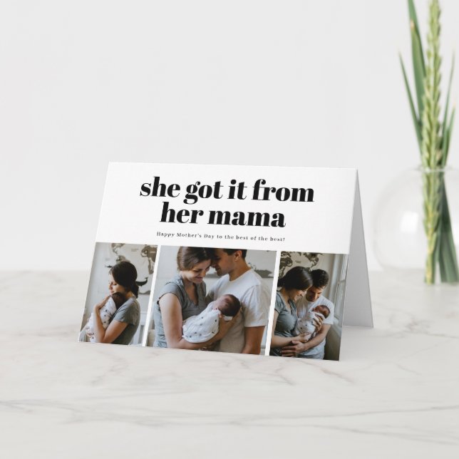 Lo obtuvo de su tarjeta de foto de mamá del Día de (Anverso)