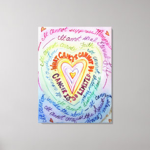 Lo que el cáncer no puede hacer arte de lienzo ca