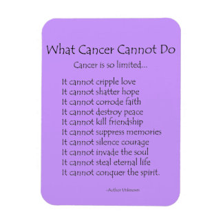 Lo que el cáncer no puede hacer imán poema (texto 