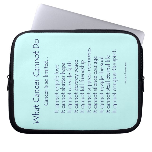 Lo que el cáncer no puede hacer la bolsa de mangas (Frente)