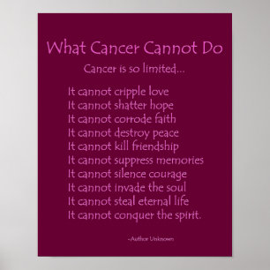 Lo que el cáncer no puede hacer para la impresión