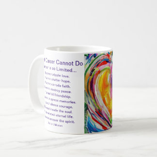 Lo que el cáncer no puede hacer poem tazas para la