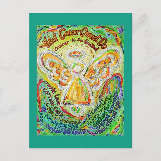 Lo que el cáncer no puede hacer Poema Tarjetas pos (Anverso)