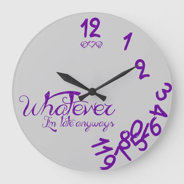 Lo que soy último de todos modos reloj de pared - (Anverso)