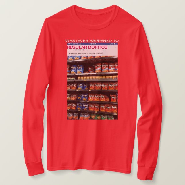 "lo que sucedió camiseta de los doritos regulares" (Anverso del diseño)