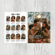 Lo que un año Colgajo de fotos familiares Navidad 