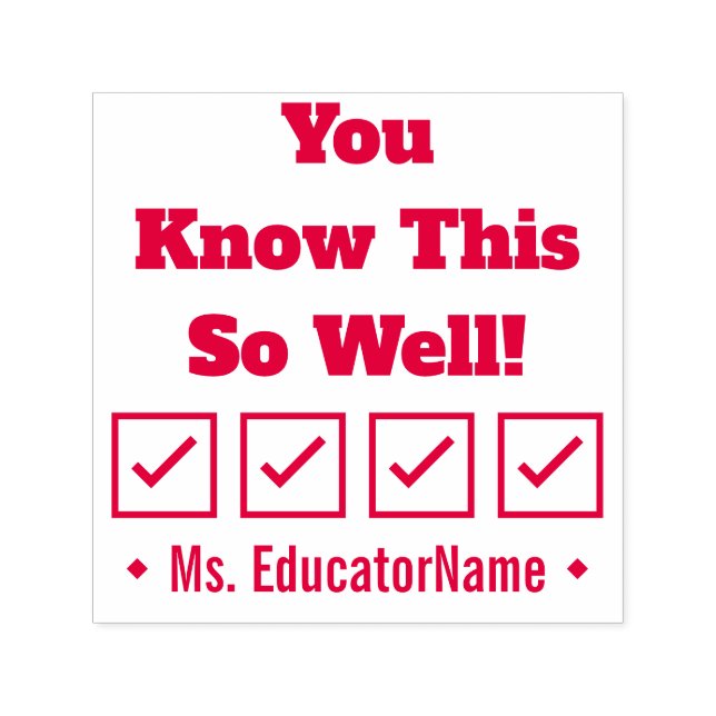 "¡Lo Sabes Tan Bien!" Grado de sello de goma (Diseño)