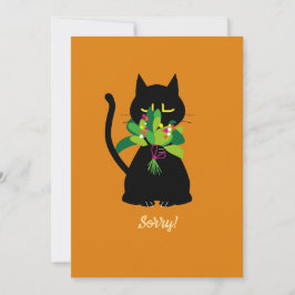 ¡LO SENTIMOS! Funny tarjeta de saludo para gato ne