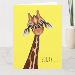 ¡Lo sentimos. Tarjeta de felicitación Giraffe