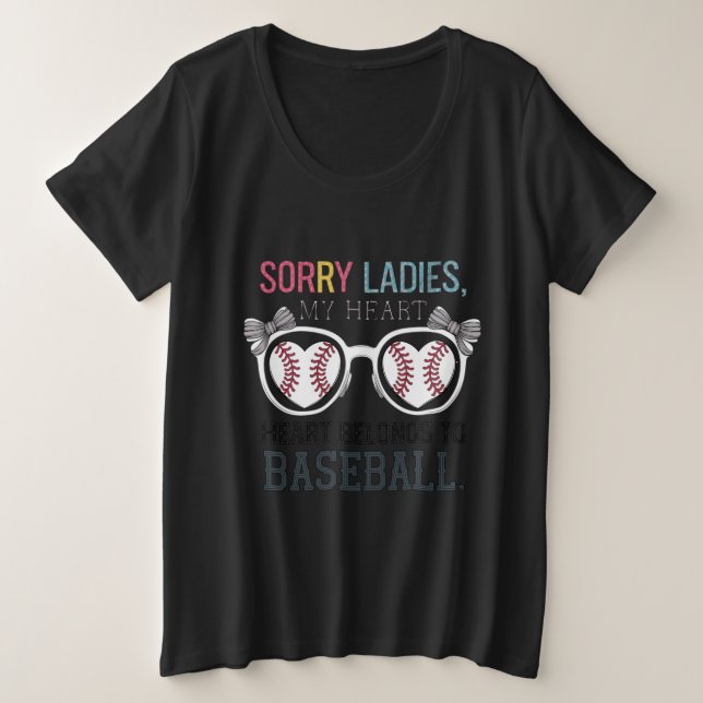 Lo siento Damas Béisbol Love Design (Anverso del diseño)