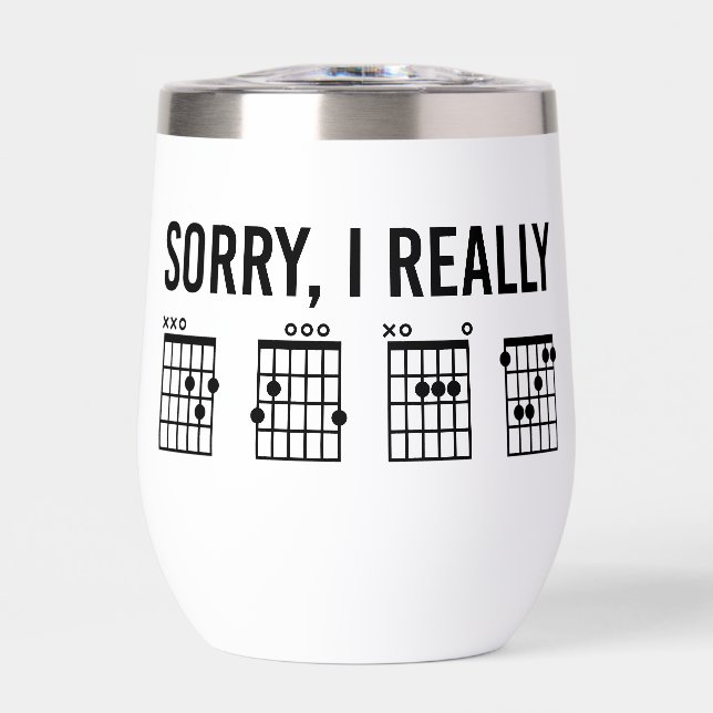 Lo siento, de verdad DGAF Guitar Chords Funny Pers (Frente)