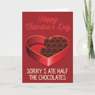 Lo siento, me comí los chocolates Tarjeta divertid