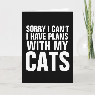 LO SIENTO NO PUEDE TENER PLANES CON GATOS, Tarjeta