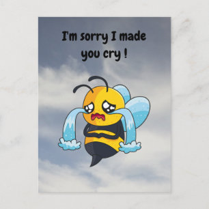 ¡Lo siento por haberte hecho llorar! tarjeta posta
