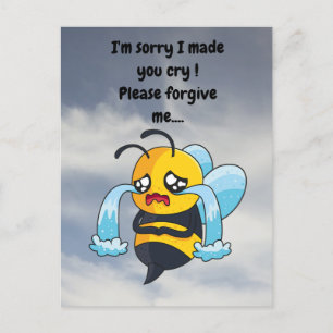 ¡Lo siento por hacerte llorar! tarjeta postal